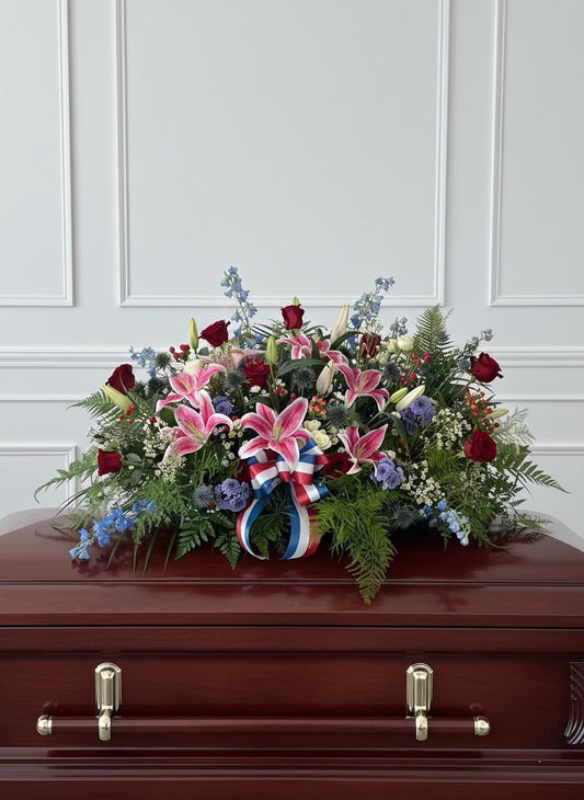 Honored Service – Patriotic Casket Spray